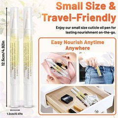 2PCS Cuticle Oil Pens for Nail Care,Cuticle Revitalizer Oil Pen with Soft Bru…