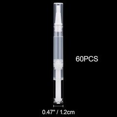 10Pcs 3ml Transparent Twist Pens Cuticle Oil Pen Empty Nail Oil Pen w/ Brush Tip