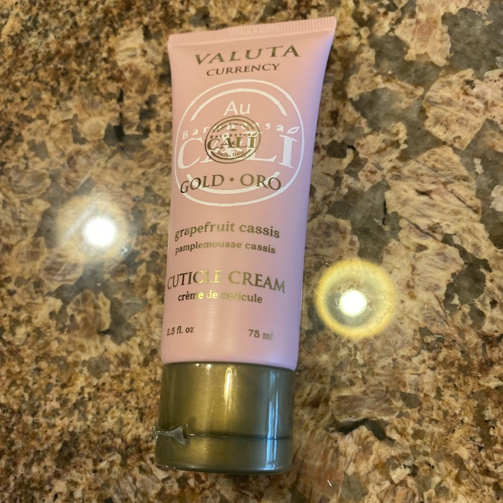 Valuta Currency Gold Grapefruit Cassis Cuticle Cream 2.5 oz/75ml New