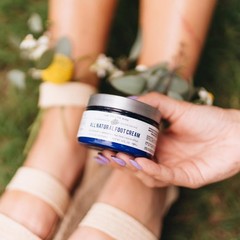 All Natural Foot Cream for Cracked Heels & Dry 4 FL Oz (Pack of 1), yellow