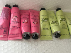CRABTREE&EVELYN HAND THERAPY 4 PEAR,4LILY TRAVEL SIZE(LOT OF 8)NEW SEALED NO BOX