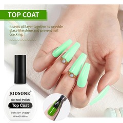 JODSONE 2Pcs 16.5ml Top Coat Base Gel 0.56 Fl Oz (Pack of 1), 16.5ML-BT