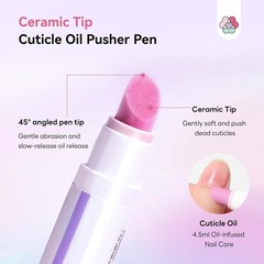 Cuticle Remover Pen, Ceramic Cuticle Pusher Oil Pen, 4.5ml Nail Care