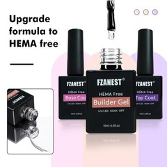 FZANEST Hema-free Builder with 0.25 Fl Oz (Pack of 2), Top Base Set
