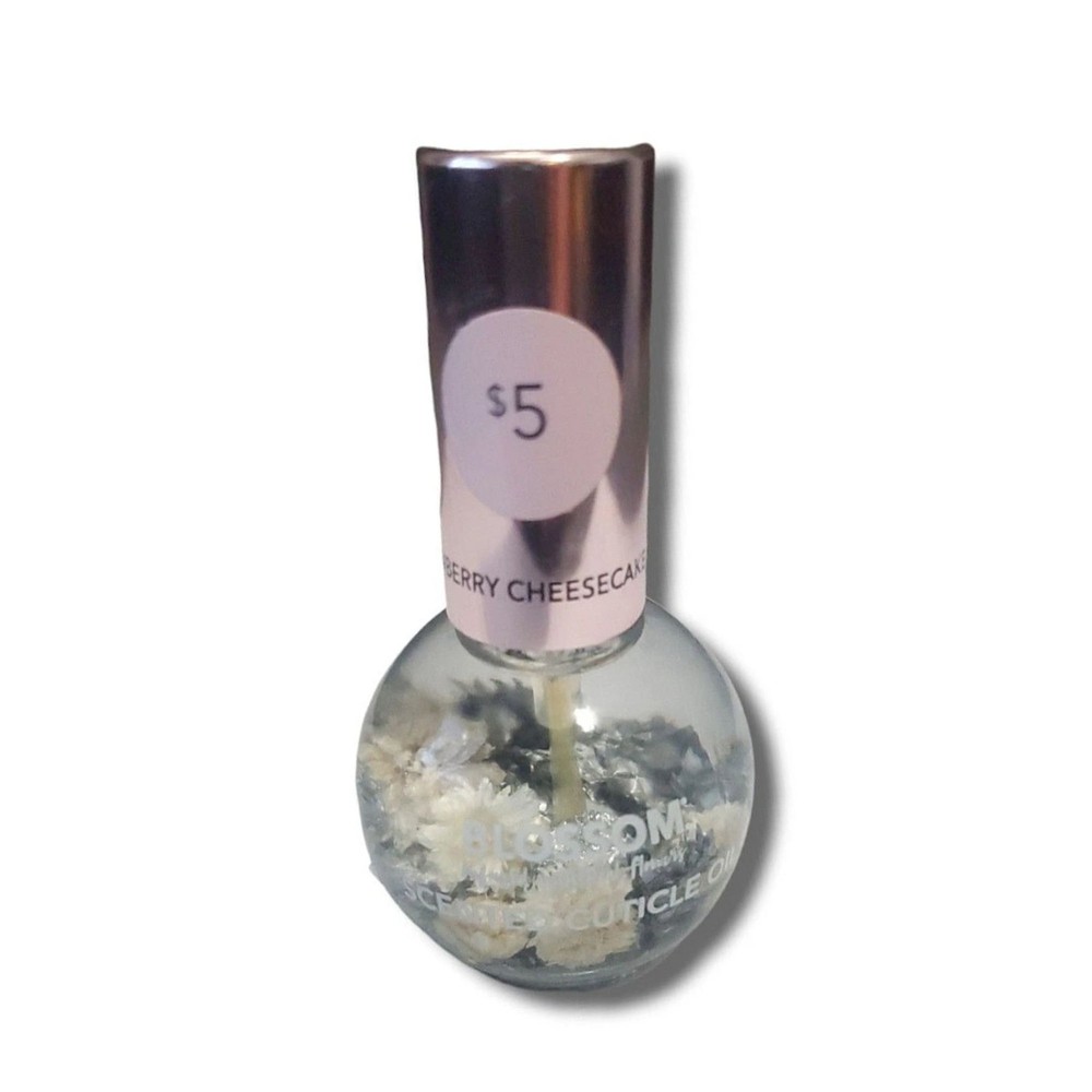 Blossom Scented Cuticle Oil With Real Flowers, Strawberry Cheesecake 2 Pack