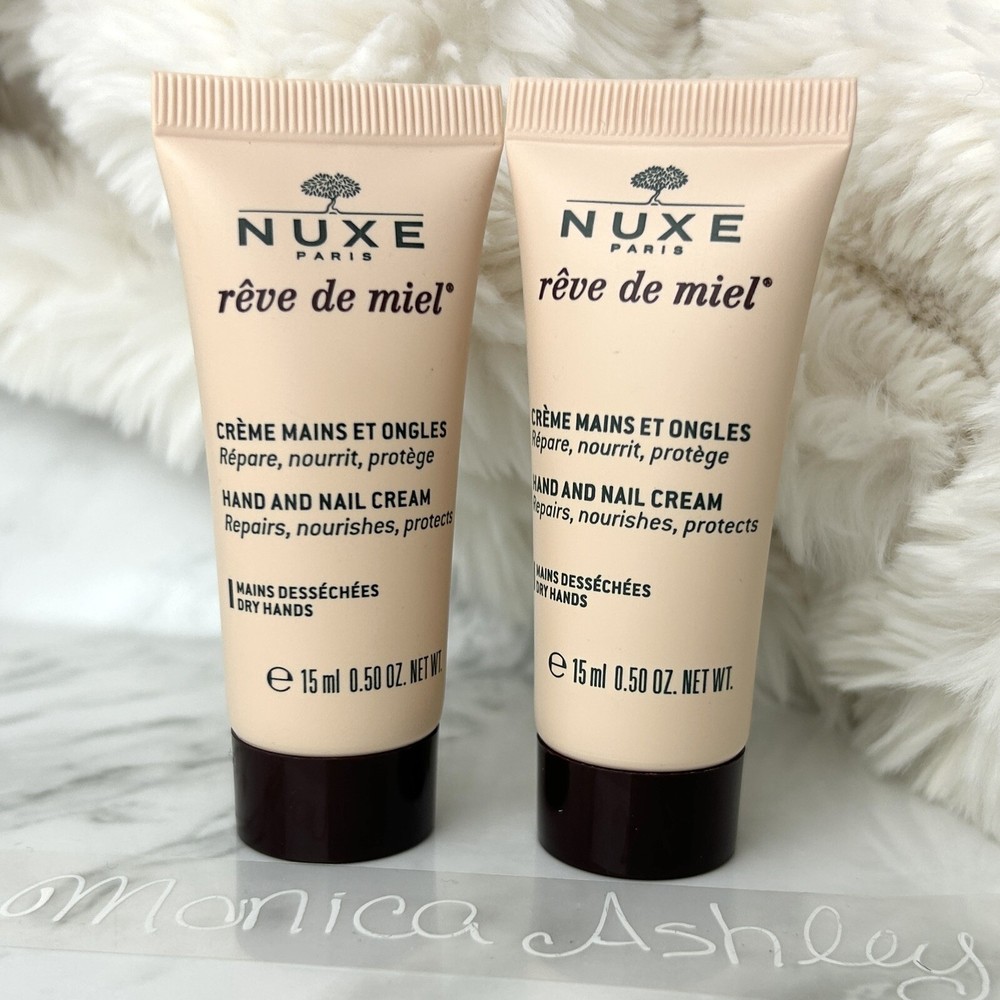 2 x NUXE Paris Reve de Miel Hand & Nail Cream,Nourishing, Travel 15 mL each, New