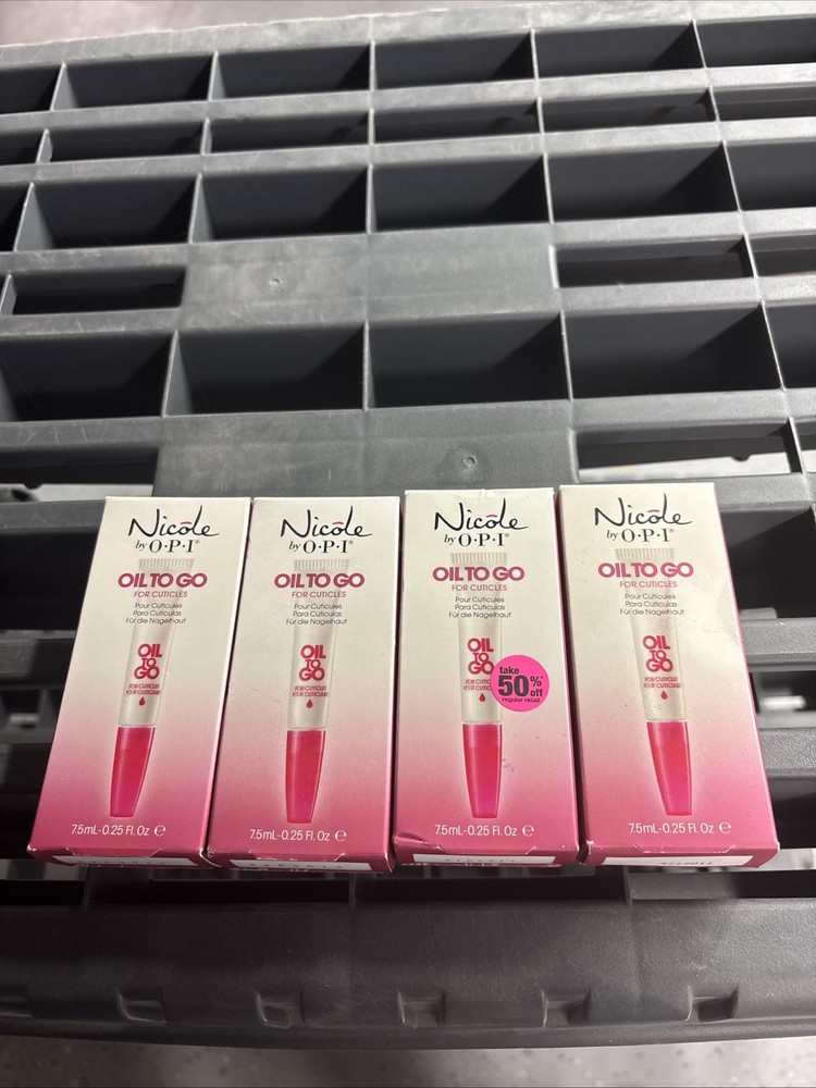 Lot Of 4 Nicole by OPI Oil To Go For Cuticles 0.25 oz Discontinued NOS