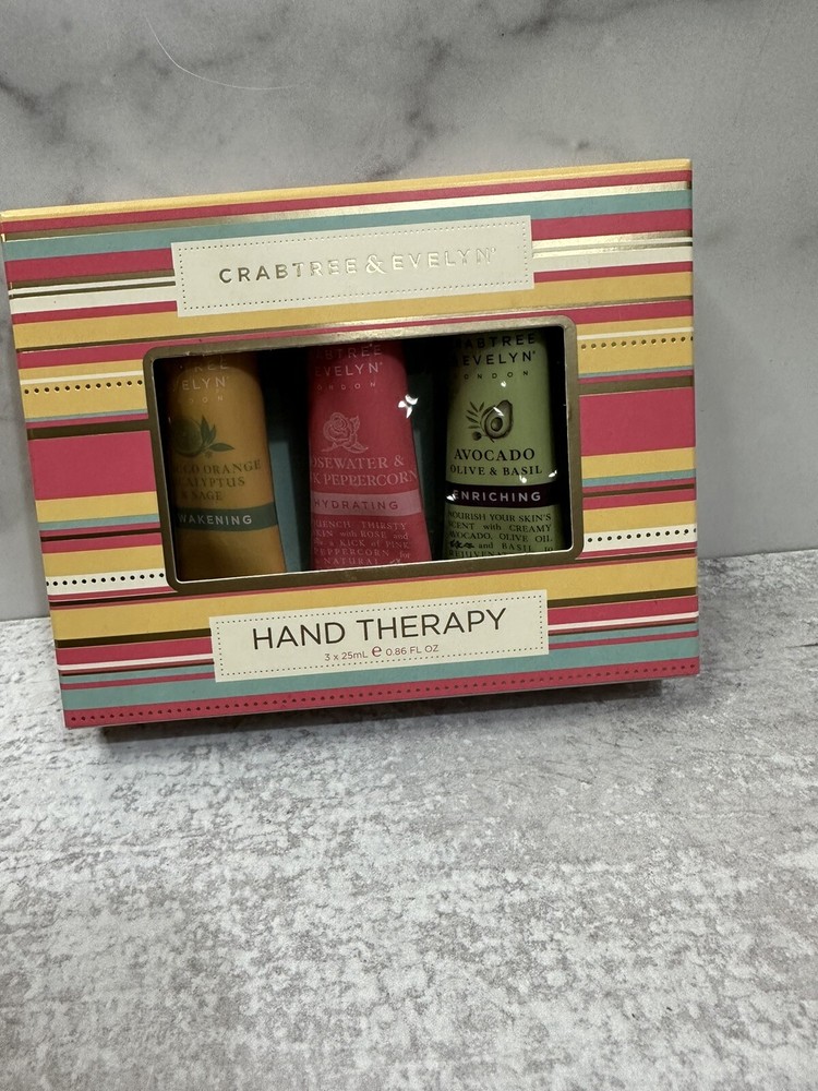 Crabtree Evelyn Hand Therapy Tarocco Orange, Rosewater Peppercorn, Avocado Basil