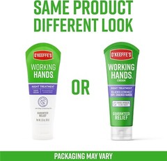 O Keeffe’s Working Hands Night Treatment Cream – 2-Pack for Deep Hydration