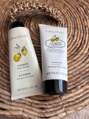 Crabtree & Evelyn Lemon Citron Hand Therapy Cream and Hand Scrub Set, 3.5oz