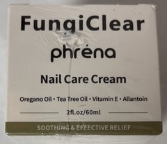 NEW 2 oz FungiClear Phrena Nail Care Cream w/ Tea Tree Oil Oregano Oil Vitamin E