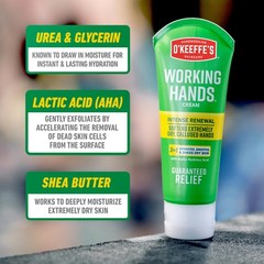 O’Keeffe’s Working Hands Intense Renewal Hand Cream with 3 Ounce (Pack of 1)