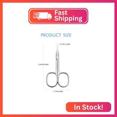 JARVISTAR Small Cuticle Scissors for Nail: Multipurpose Stainless Steel Curved B