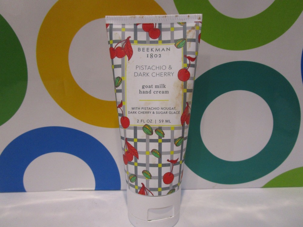 BEEKMAN 1802 ~ PISTACHIO & DARK CHERRY GOAT MILK HAND CREAM ~ 2 OZ