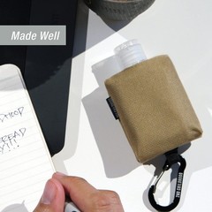 Travel Hand Sanitizer Keychain – Small Refillable 2 oz Bottle with Grey