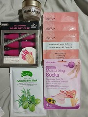 Nails Hand And Foot Care Lot. Foot Mask,moisturizing Socks,nail Cream,hand&na…