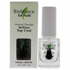 Natural Therapy Brilliant Top Coat by BioSource for Women- 0.4 oz Nail Treatment