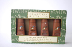 Crabtree & Evelyn Hand Therapy Set of 4 0.9oz each GARDENERS New READ