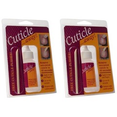 2 Packs Esteemia Cuticle Away Remover 1 Fluid Ounce With Cuticle Pusher