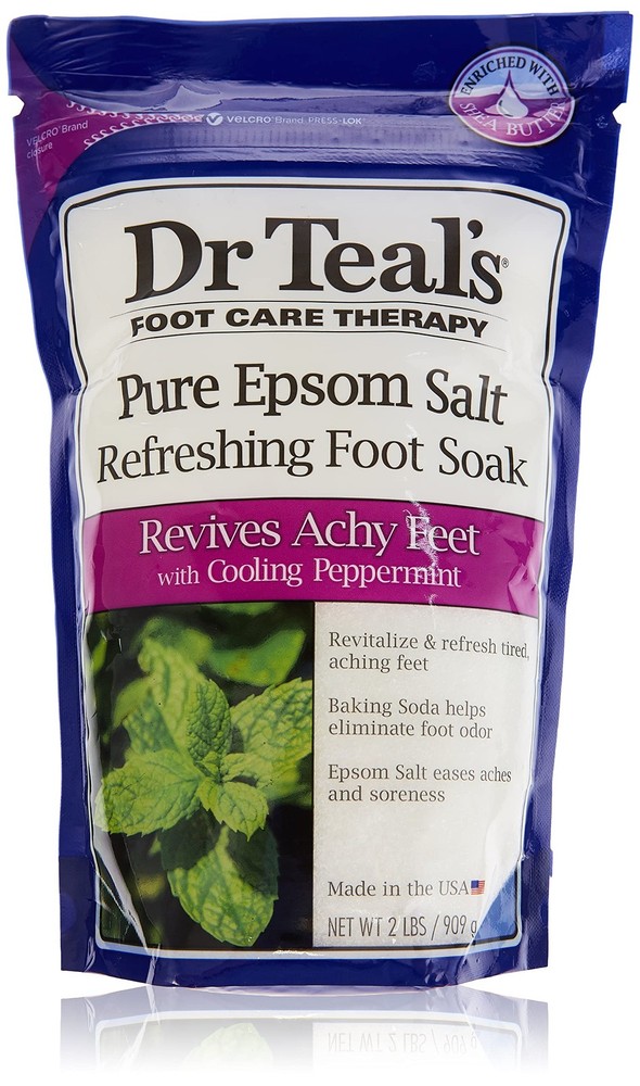 Dr Teal’s Pure Epsom Salt Cooling 2 Pound (Pack of 1), See label for details