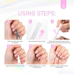SAVILAND Cuticle Oil Pen 6PCS -Vitamin E Nail Softener & Strengthener for Repair