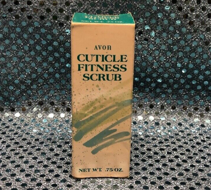 AVON CUTICLE FITNESS SCRUB/W MINI NAIL BRUSH, ..75 oz *NIB* OLD STOCK