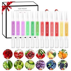 Nail Oil Pen Set 12pcs Moisturizing Gel Polish with Vitamins for Cuticles