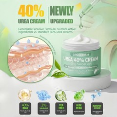 Grocerism Urea Cream 40 Percent For Feet Plus 2% 5.29 Ounce (Pack of 1), 40%