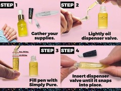 Refillable Holographic Cuticle Oil Pen – 3-Pack Nail Care Squeeze Brush Pens