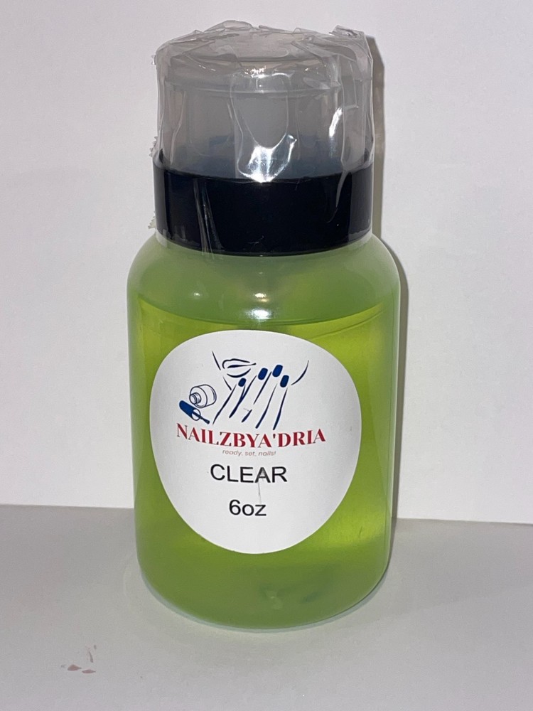 Unbranded Professional Fingernail and Cuticle Clear Cleanser in Pump Bottle 6 oz