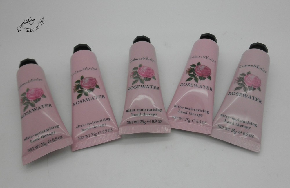 [Lot of 5] Crabtree & Evelyn ROSEWATER Hand Therapy 0.9 oz each ORIGINAL NLA