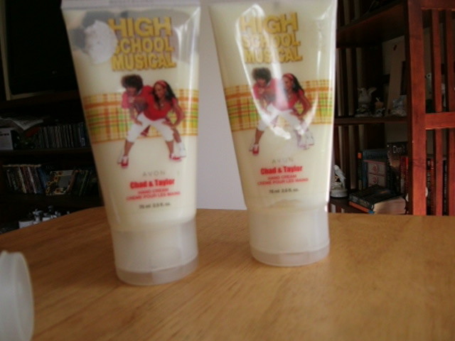 AVON HIGH SCHOOL MUSICAL HAND CREAM X 2 2.5 FL OZ Travel size- Chad and Taylor