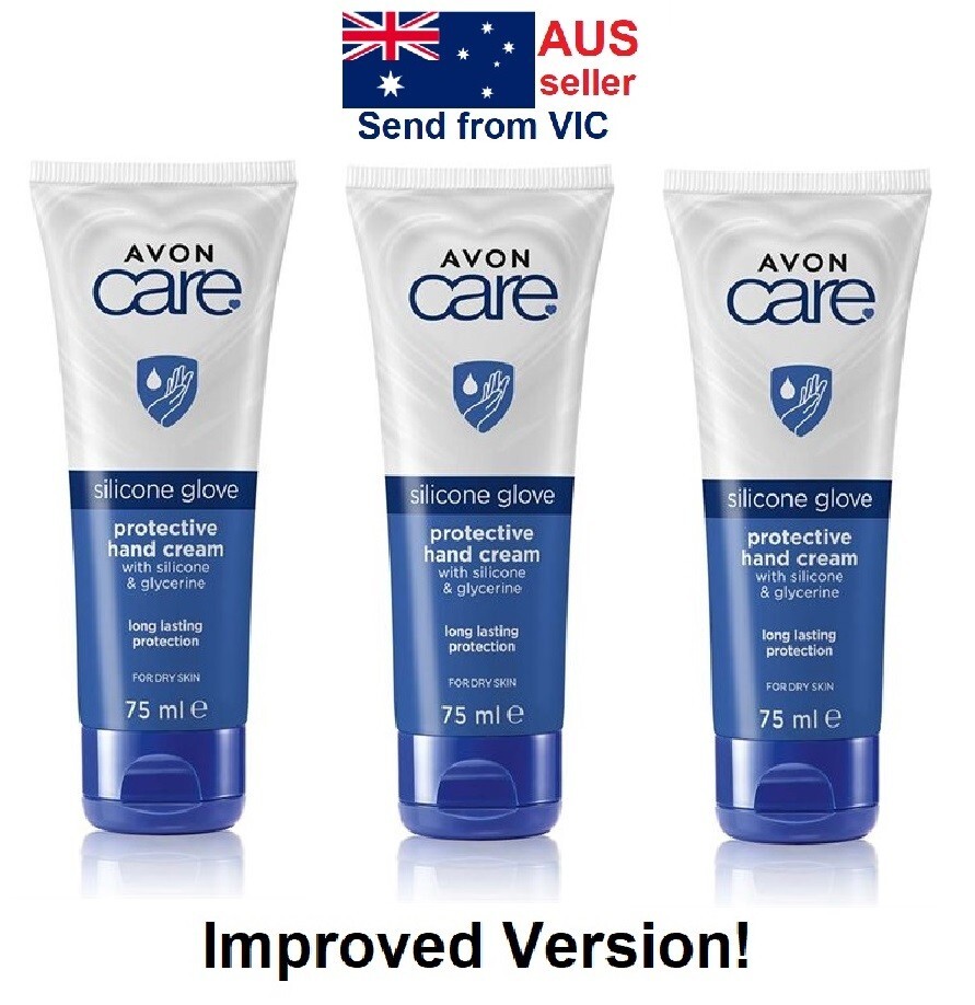 3 x Avon CARE Silicone Glove Protective Hand Cream 3 x 75ml brand new