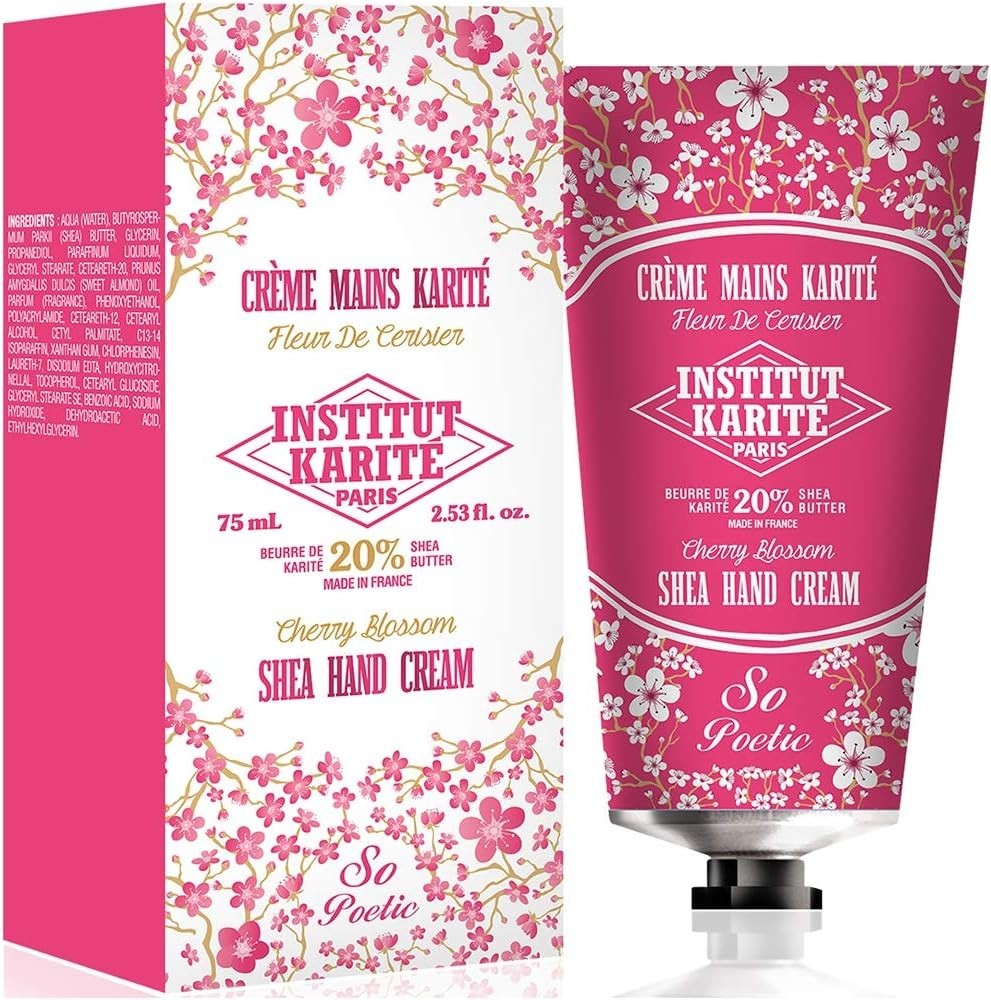 Institut Karite Paris 75ml Cherry Blossom Light Hand Cream 20% Shea Butter