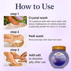 Pinch Me Crystal Lavender Jelly Dead Sea Salt Soak for Mani-Pedi 175g