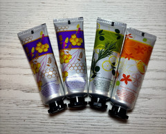 Lot Of 4 Assorted Burt’s Bees Hand Cream With Shea Butter 1 Fl. Oz. Each