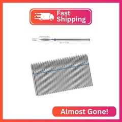 siyuwuro 50Pcs Flame Shape Cuticle Nail Drill Bits 3/32” Safety Carbide Nail Dr