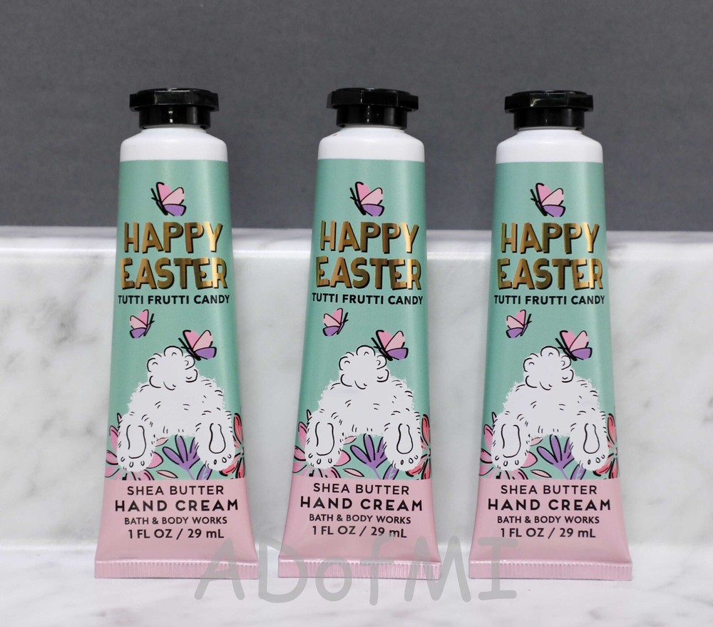 Bath & Body Works Easter Tutti Frutti Candy Shea Butter Hand Cream X3