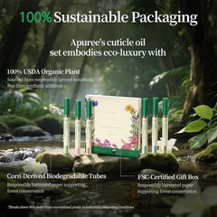 6pcs Organic Cuticle Oil Set,Moisturing Dry Cuticle & Nail Growth,USDA Verified