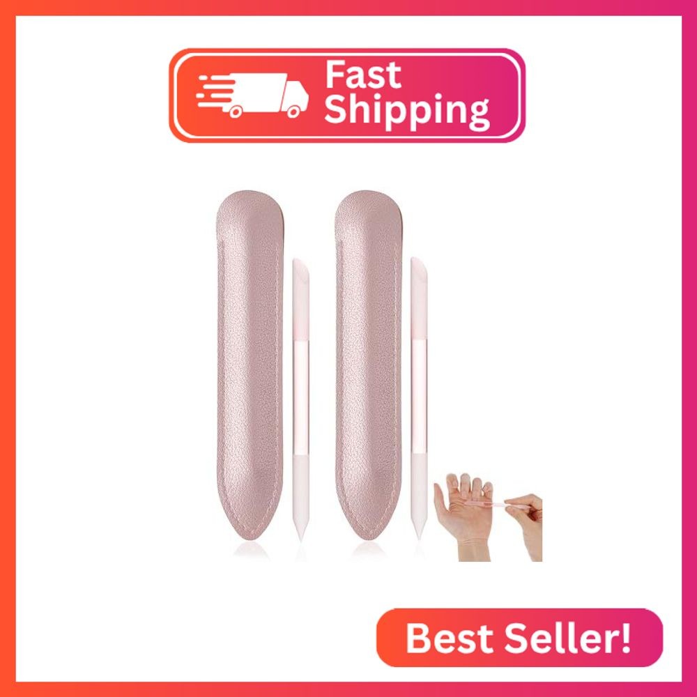 2 Pcs Glass Cuticle Pusher, Dual Ended Cuticle Remover Tool, Cuticle Trimmer Man