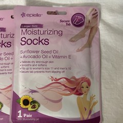 3-pk Epielle Moisturizing Socks Sunflower Seed Oil Avocado Oil Vitamin E