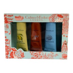 Crabtree & Evelyn London Floral Hand Therapy Trio Citron, Rose, La Source New