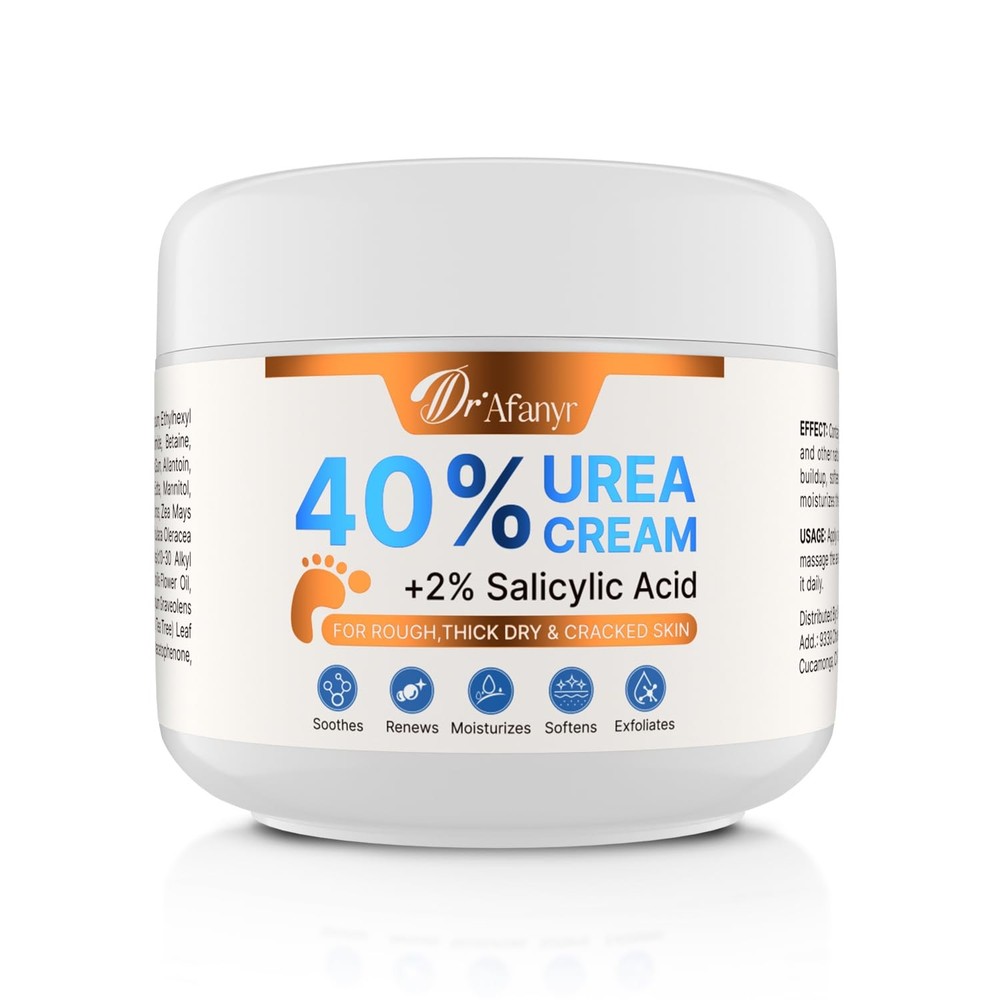DR.Afanyr 40% Urea Cream for Feet – Foot 5.29 Ounce (Pack of 1), White