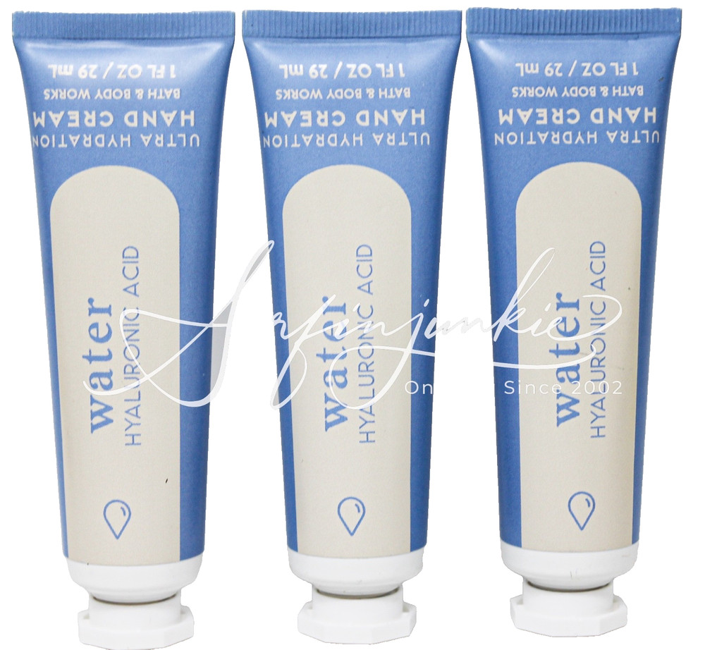 Bath & Body Works Water Based Hyaluronic Acid Hand Cream 1oz 3pc Mini Travel New