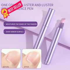 Ceramic Cuticle Oil Pusher Pen: 3-in-1 Nail 1 Count (Pack of 1), Purple Kit-1