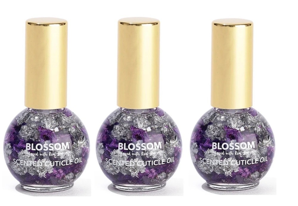 Lot of 3 Blossom Nail Hot Cocoa Scented Cuticle Oil Infused with Real Flowers