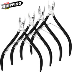 4 Packs Cuticle Nipper, Premium Stainless Steel Trimmer for Black
