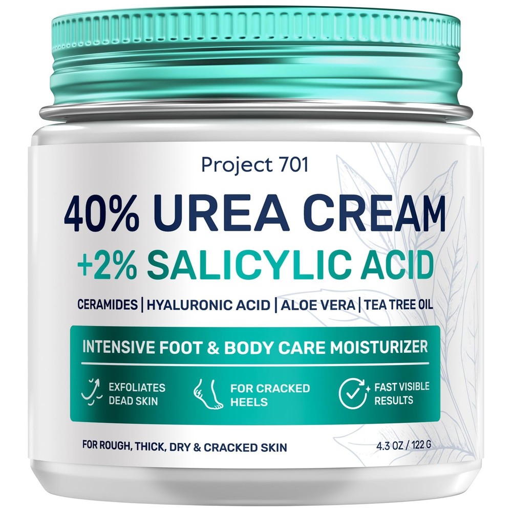 Urea Cream 40 Percent for Feet Maximum Strength 4.3 Fl Oz (Pack of 1), White