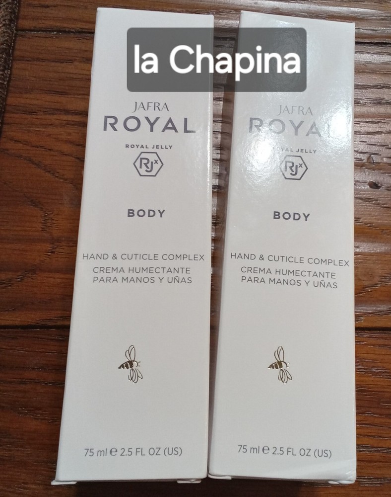 Jafra Royal Jelly BODY Hand and Cuticle Complex Cream 2.5 fl oz two creams