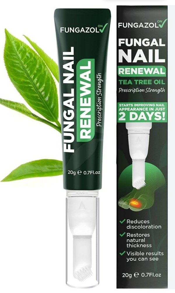 Fungazol Fungal Nail Renewal Nail Repair Cream with Tea Tree Oil, 0.7 fl oz